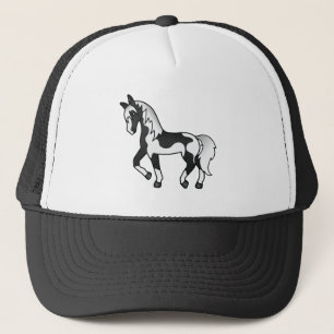 Casquette Illustration de dessin animé de cheval trottant no