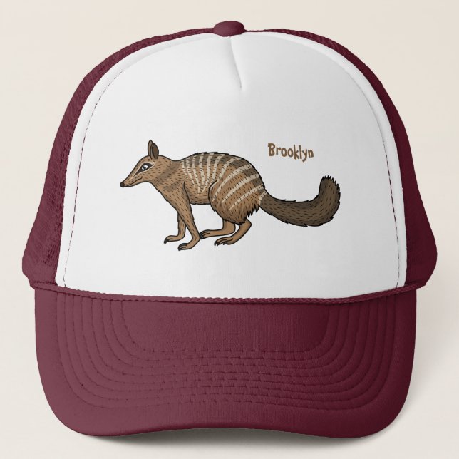 Casquette Illustration de dessin animé joyeux numbat (Devant)