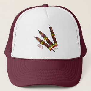Casquette Illustration de dessin animé Kebab ou kabob