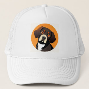 Casquette Illustration de dessin animé mignon d'un chiot