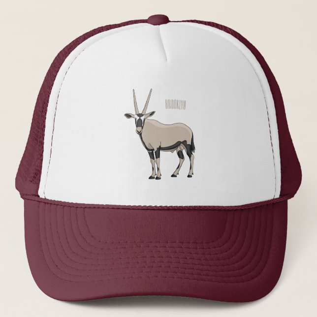 Casquette Illustration de dessin animé Oryx (Devant)