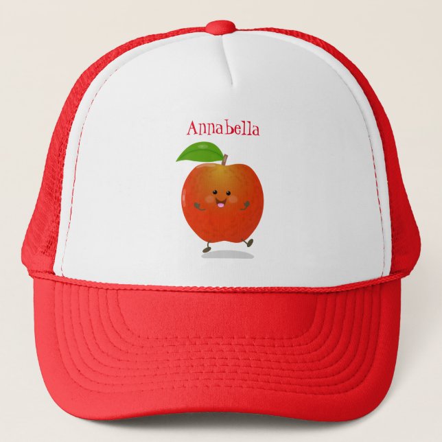 Casquette Illustration de dessin animé sur la pomme de danse (Devant)