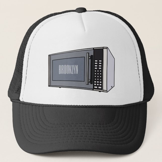 Casquette Illustration de dessin sur micro-ondes (Devant)