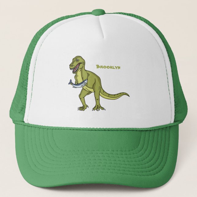 Casquette Illustration de dinosaure T rex drôle (Devant)