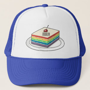 Casquette Illustration de gâteau arc-en-ciel