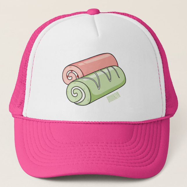 Casquette Illustration de gâteau suisse roll / roll (Devant)