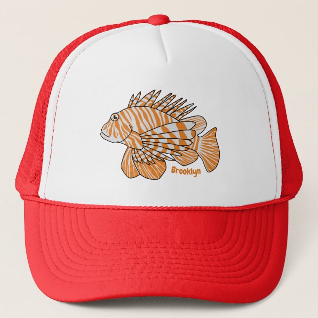 Casquette Illustration de Happy lionfish (Devant)