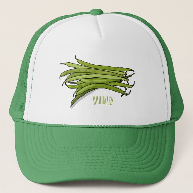 Casquette Illustration de haricots verts (Devant)