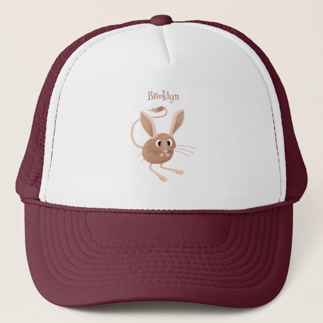 Casquette Illustration de jerboa aux longues oreilles (Devant)