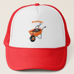 Casquette Illustration de la brouette en brouette orange trè