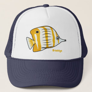 Casquette Illustration de la caricature du poisson papillon
