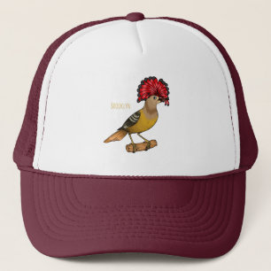 Casquette Illustration de la caricature royale d'oiseau