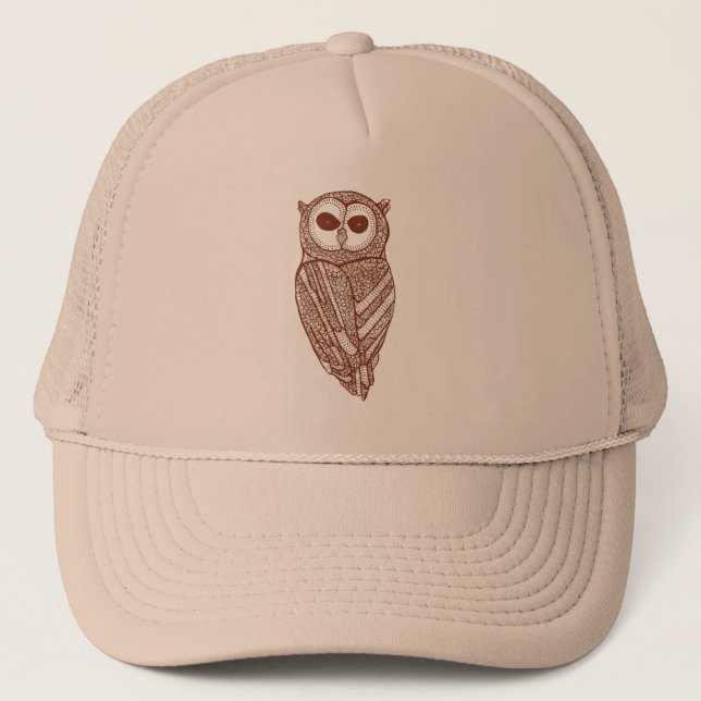 Casquette Illustration de la chouette Brown (Devant)