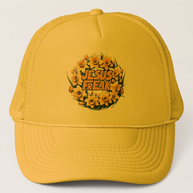 Casquette Illustration de la couronne de jonquille de Jésus  (Devant)