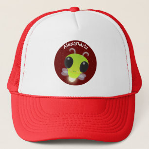 Casquette Illustration de la luciole vert mou