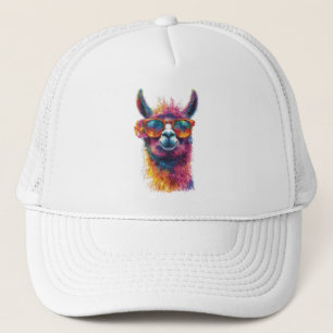 Casquette Illustration de la tête de lama - Colorée, unique