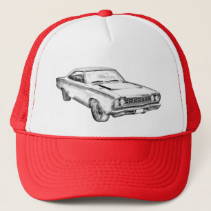 Casquette Illustration de la voiture de course à pied Plymou