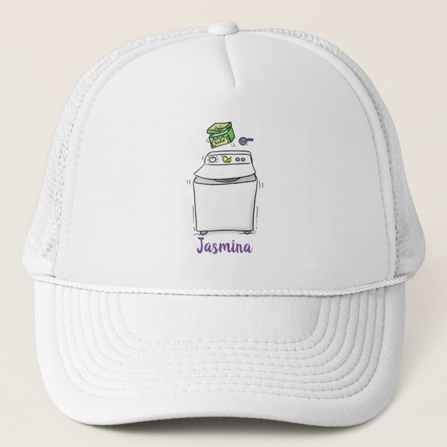 Casquette Illustration de lave-linge mignonne (Devant)