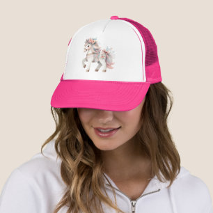 Casquette Illustration de l'Imaginaire Floral Pastel Horse