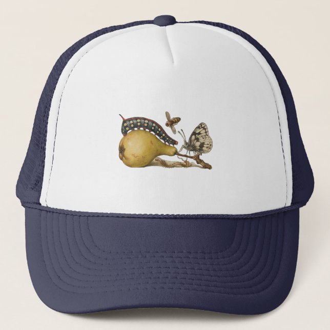 Casquette Illustration de l'insecte du fruit du papillon (Devant)