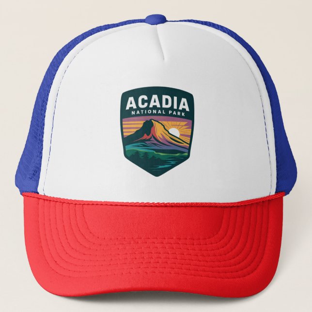 Casquette Illustration de l'insigne du coucher de soleil du  (Devant)
