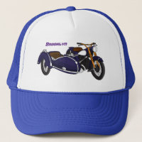 Illustration de moto pourpre Sidecar