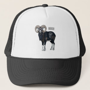 Casquette Illustration de mouflon, mouton