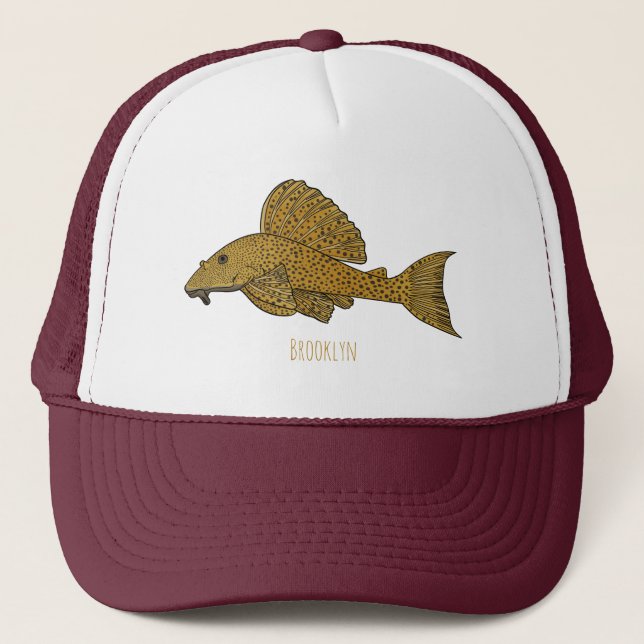 Casquette Illustration de poisson Pleco (Devant)