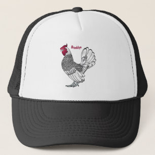 Casquette Illustration de poulet Sebright