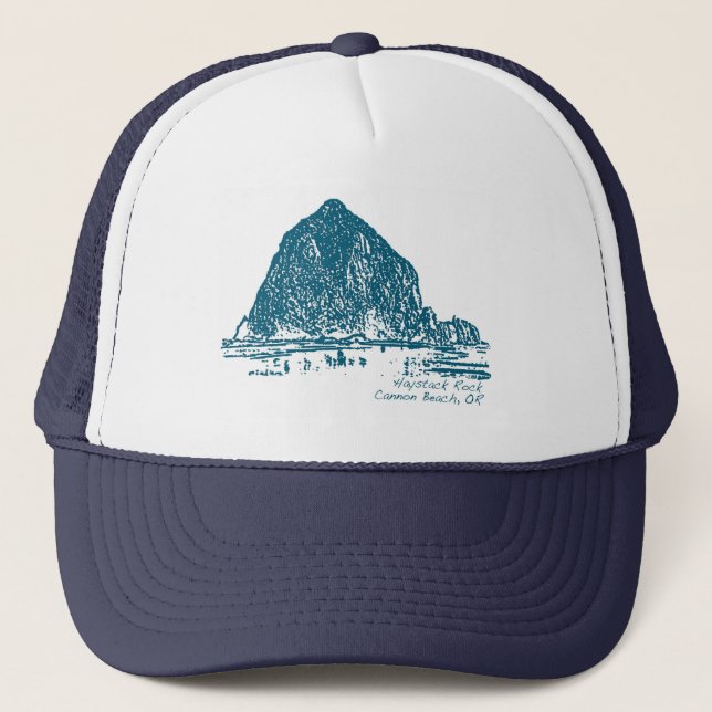 Casquette Illustration de roche de meule de foin (Devant)