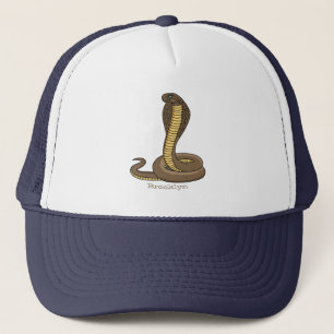 Casquette Illustration de serpent à cobra Brown