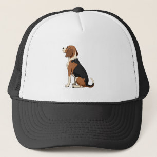 Casquette Illustration de vue arrière de chien Beagle vintag