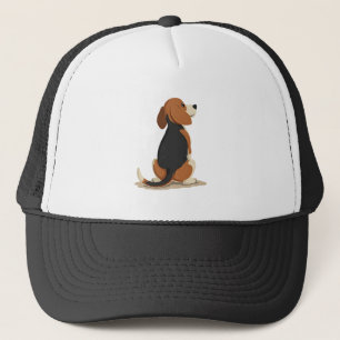 Casquette Illustration de vue arrière de chien Beagle vintag