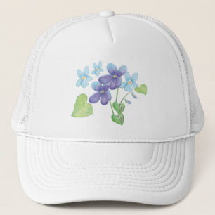 Casquette Illustration des fleurs de violet sauvages