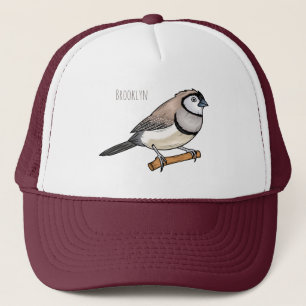 Casquette Illustration d'oiseau à deux barreaux