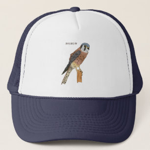 Casquette Illustration d'oiseau américain Kestrel
