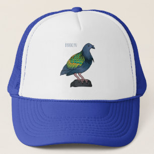 Casquette Illustration d'oiseau de pigeon de Nicobar