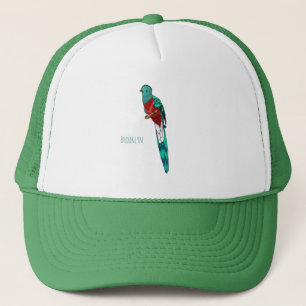 Casquette Illustration d'oiseau de quetzal resplendissant