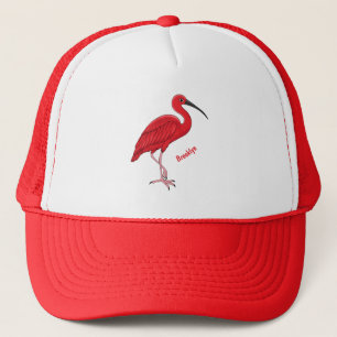 Casquette Illustration d'oiseau Scarlet ibis