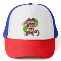 Illustration drôle de personnage de singe de dessi