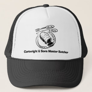 Casquette Illustration du boucher maître à personnaliser.