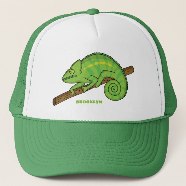 Casquette Illustration du caméléon de la parson (Devant)