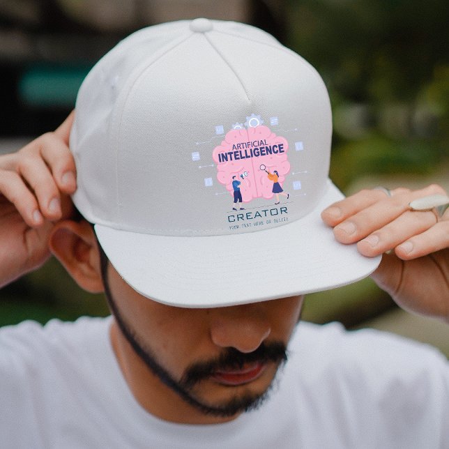 Casquette Illustration du cerveau rose Intelligence artifici (Créateur téléchargé)