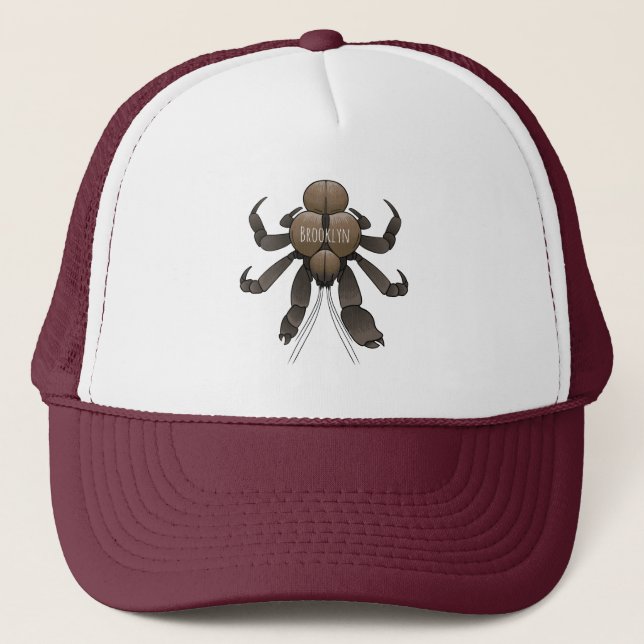 Casquette Illustration du crabe de coco (Devant)