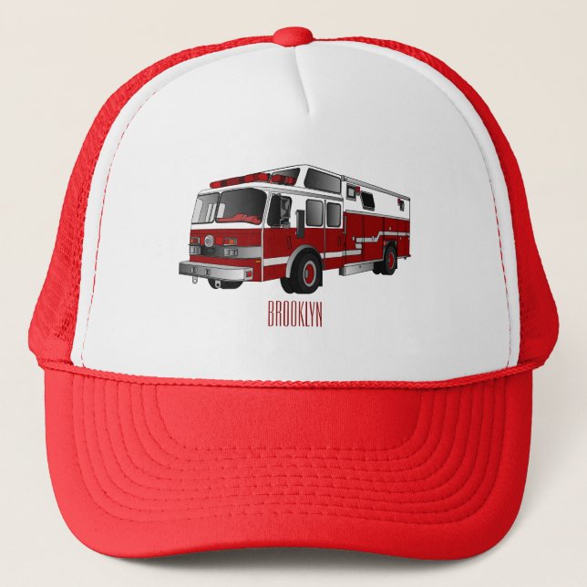 Casquette Illustration du moteur à incendie (Devant)