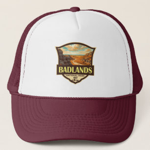Casquette Illustration du parc national Badlands Retro
