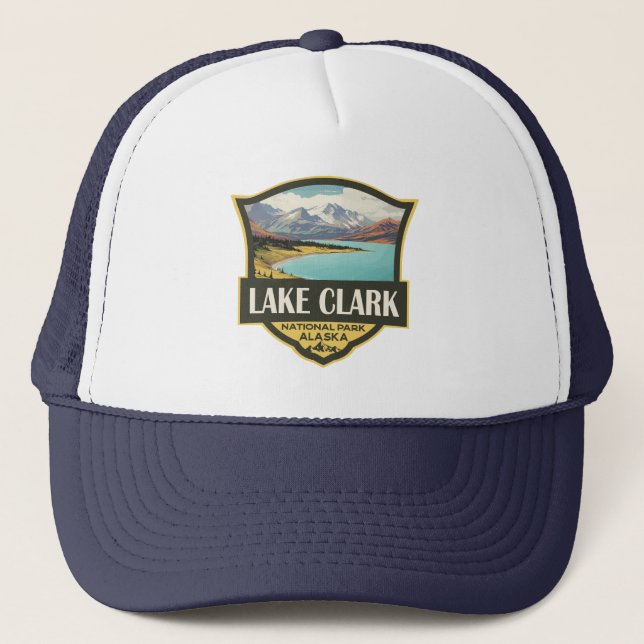 Casquette Illustration du parc national du lac Clark Art voy (Devant)