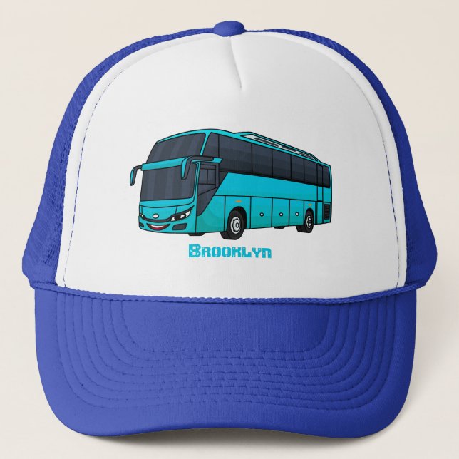 Casquette Illustration d'un autobus à passagers moderne (Devant)
