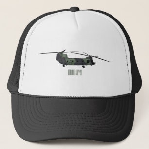 Casquette Illustration d'un hélicoptère de l'armée de Chinoo