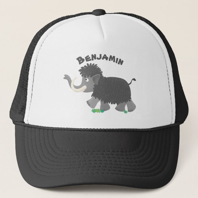 Casquette Illustration d'un mammouth laineux mou (Devant)